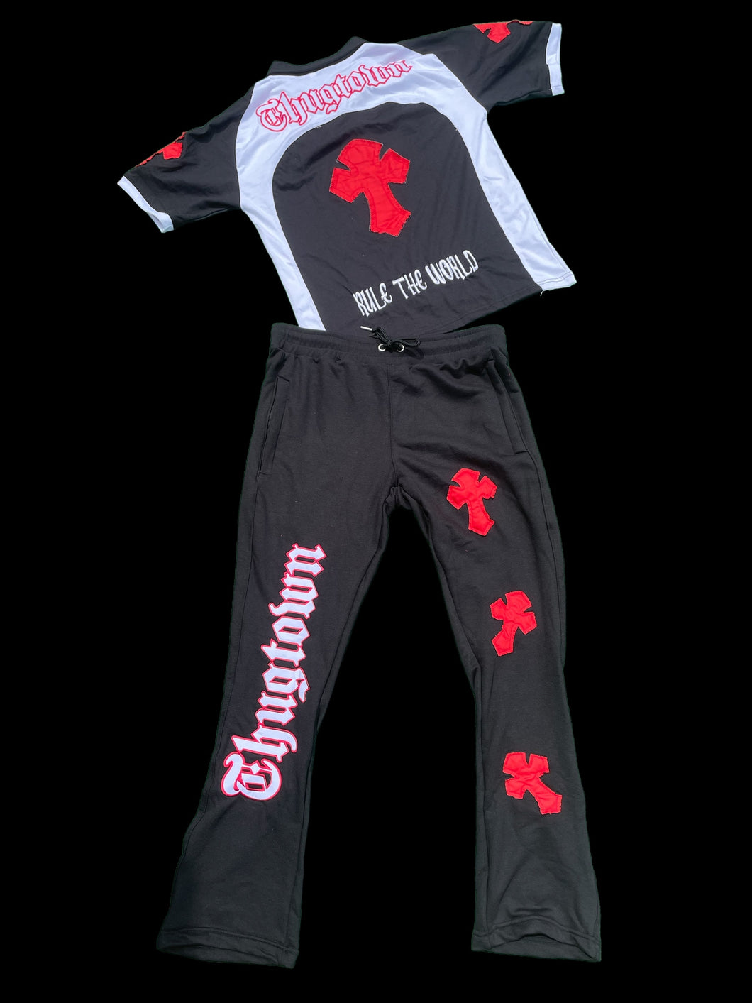 Thugtown Triple Cross Set black red white